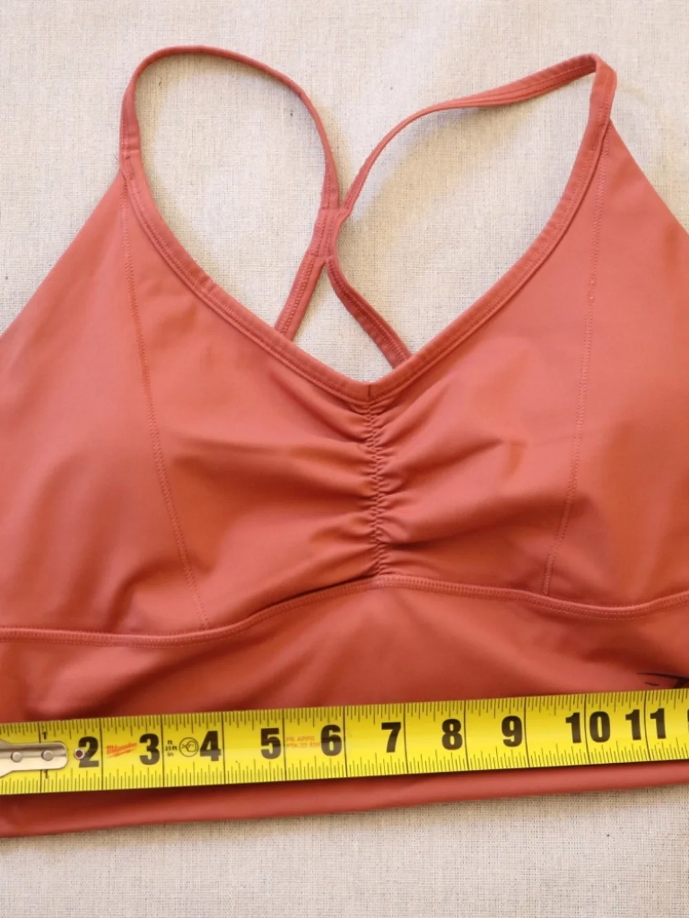 Gymshark Women's Medium Tomato Red 2-Piece Set High Waisted Leggings Ruched Bra